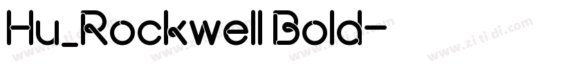 Hu_Rockwell Bold字体转换